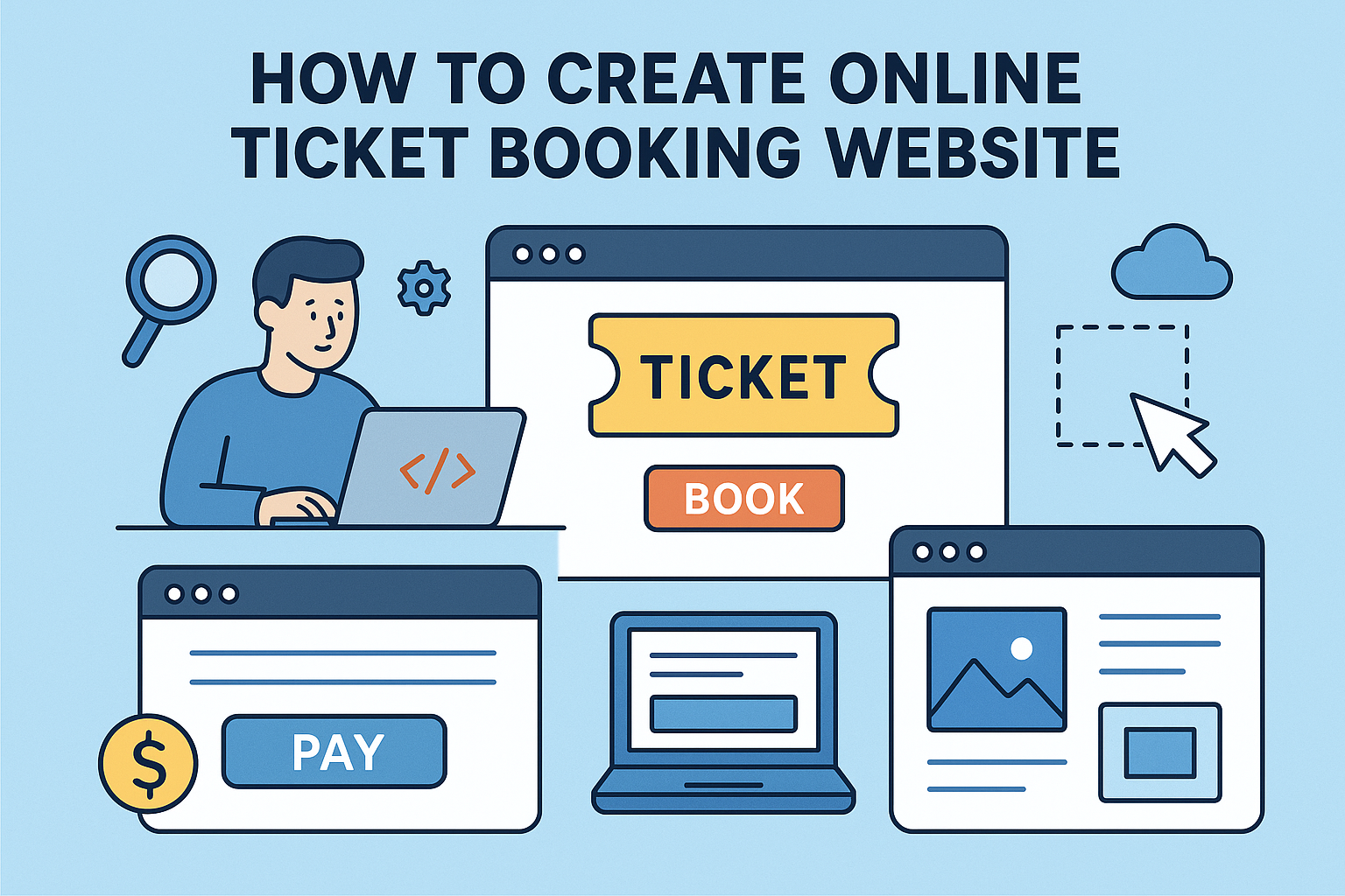 how to create online ticket booking website